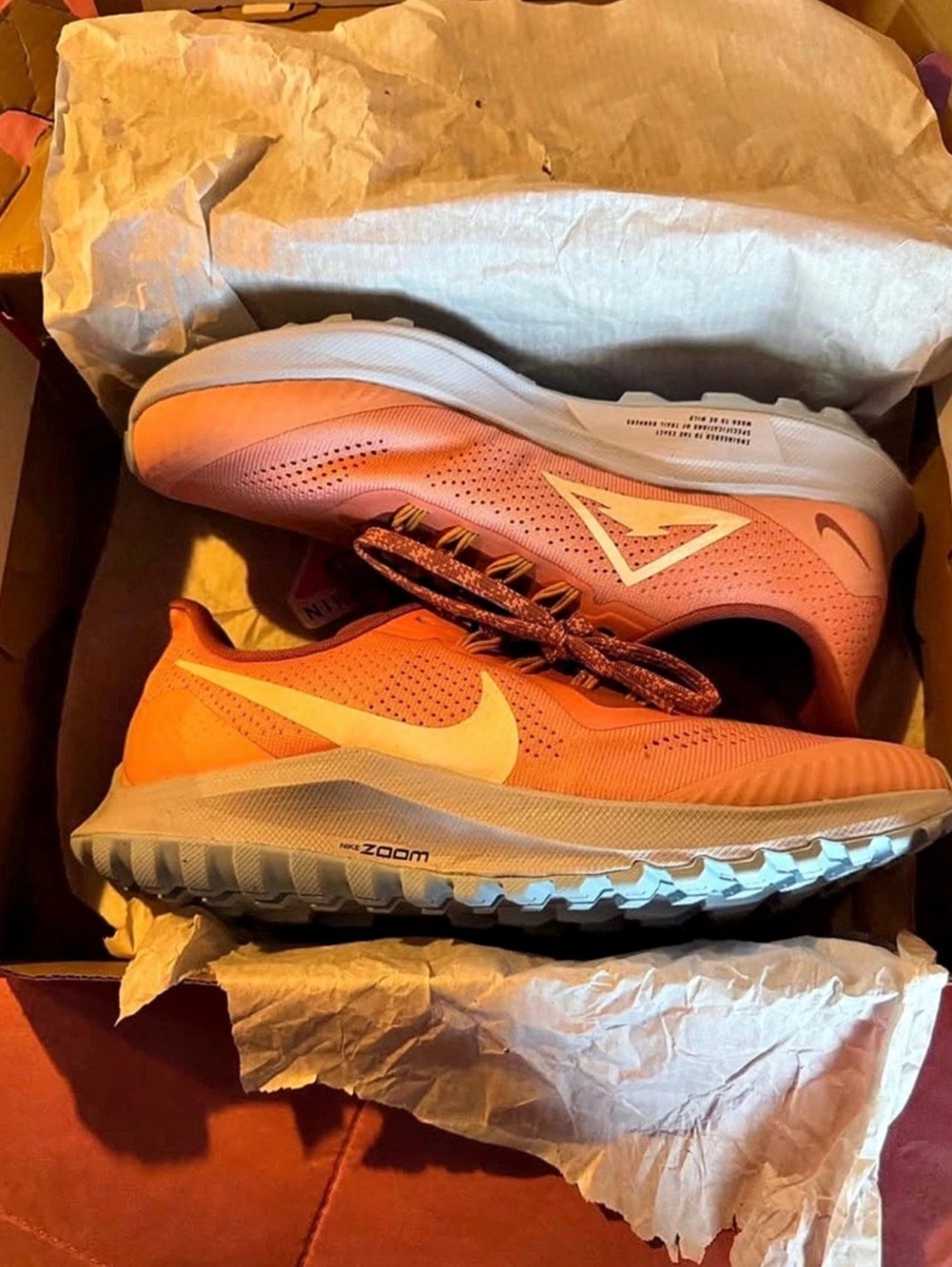Nike Air Zoom Pegasus Trail 3 Orange & Yellow Athletic Shoes